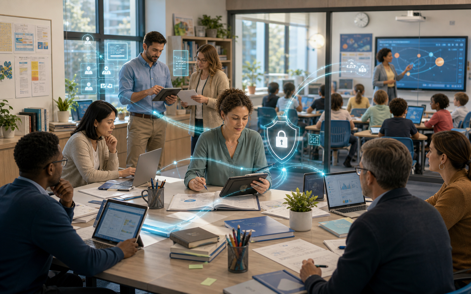 Editorial cover for a teacher-led ChatGPT education workspace