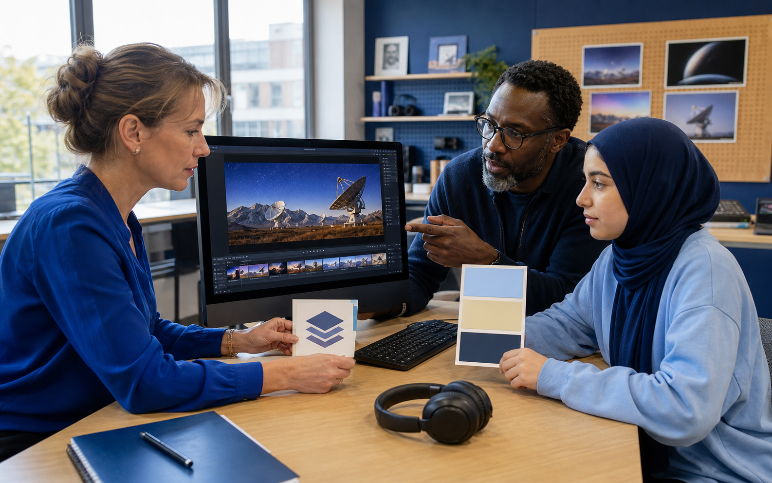 European educators and school media staff review disclosure icons, chatbot notices and provenance records for AI-supported learning materials