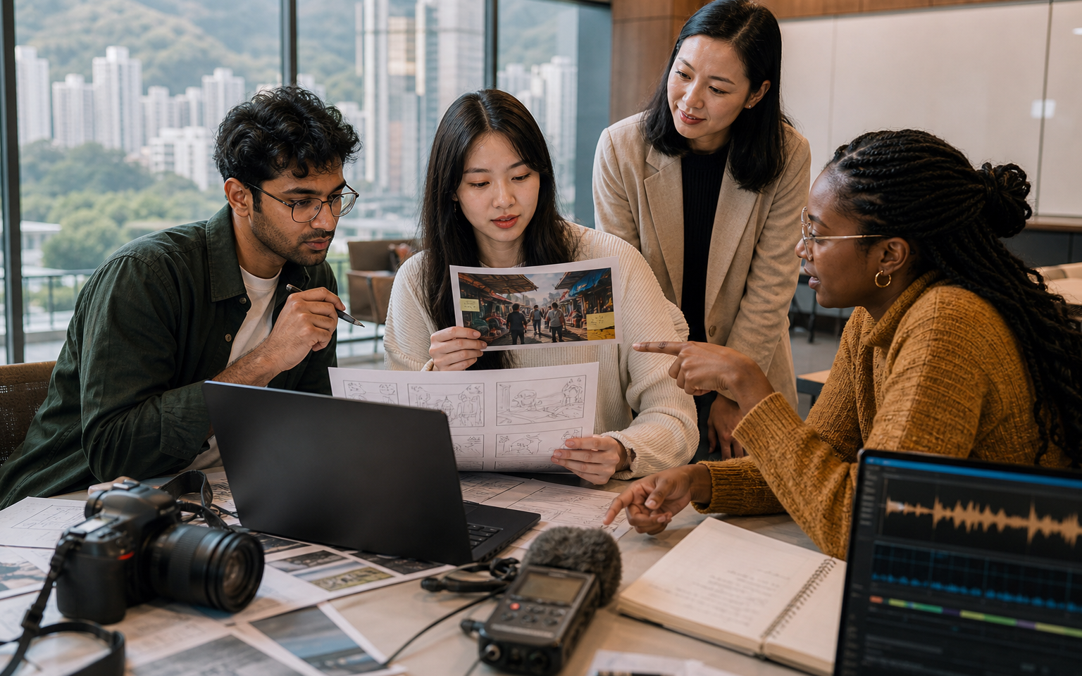 A diverse TESOL trainee team builds a meaningful multimodal teaching website while comparing human and AI contributions with their instructor
