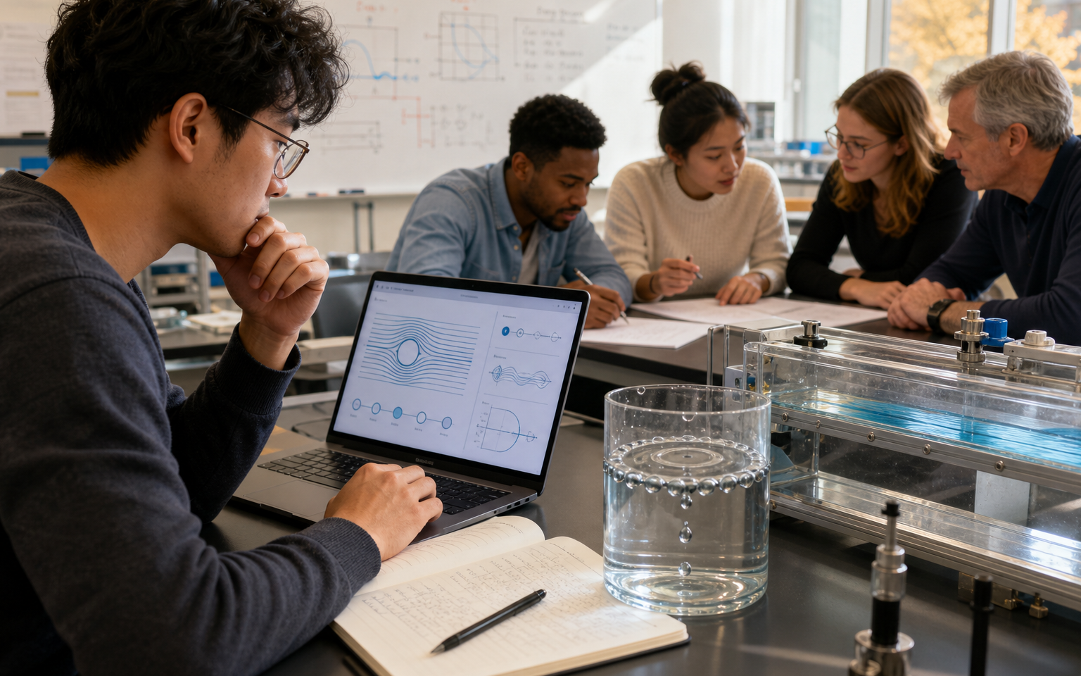 University physics learners compare a structured AI tutor with an active-learning classroom while working through fluid mechanics.